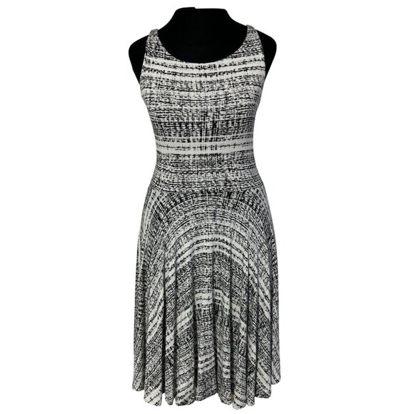 Cynthia Rowley Dresses & Skirts - Cynthia Rowley Womens XS Black & White Textured Sleeveless Dress Made In Vietnam